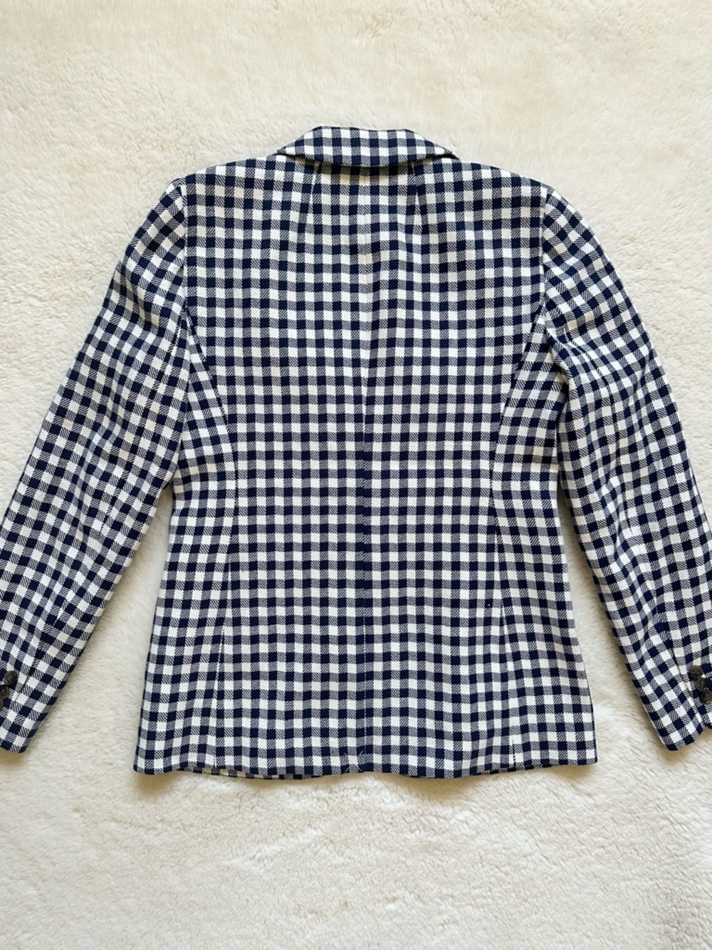 J. Crew Navy and White Gingham Blazer - Picture 10 of 11